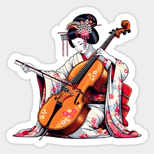 cello geisha Sticker